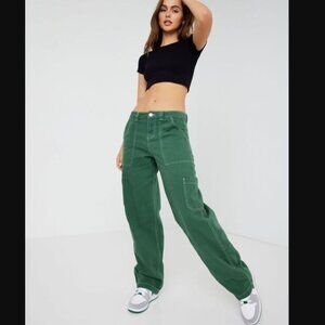 Garage Dani Carpenter Mid Rise Cotton Cargo Pants Trekking Green Size 5